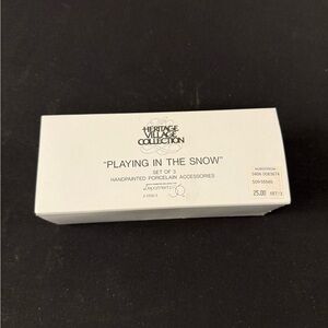 Vtg Dept 56 Heritage Village Collection "Playing in the Snow" Accessories 5556-5